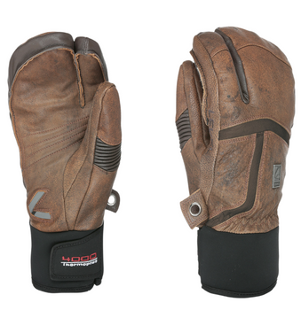 Rękawice Snowboardowe - Level Off Piste Leather Trigger brown