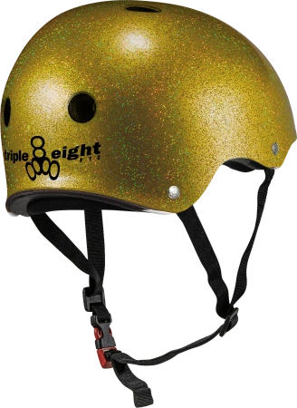 Kask Skate Triple eight - Glitter Sweatsaver Gold