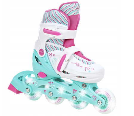 Rolki Regulowane 3w1 - RAVEN Loret Mint LED