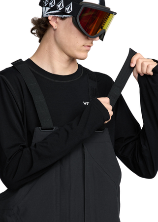 Męskie Spodnie snowboardowe Volcom Rain Gore Tex Bib Overall Black