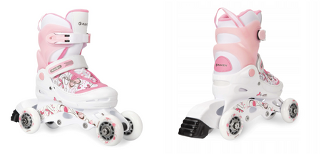 Rolki 3w1 Regulowane -  RAVEN Laguna White/Pink