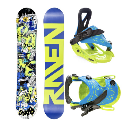 Juniorski Zestaw snowboardowy - Raven bang + wiązania