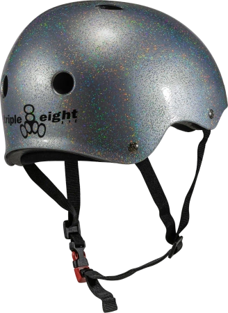 Kask Skate Triple eight - Glitter Sweatsaver Silver