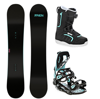 Damski zestaw snowboard Raven Pure Mint