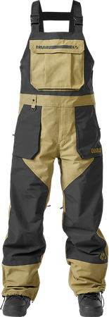 Męskie  Spodnie snowboardowe ThirtyTwo Basement Bib black/tan 2024