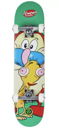Deskorolka kompletna dla dziecka Almost -  Ren & Stimpy On my Back Resin soft wheel