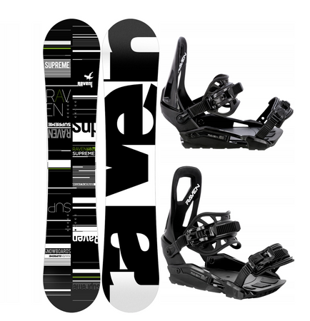 Męski zestaw Snowboard RAVEN SUPREME  + Wiązania s230