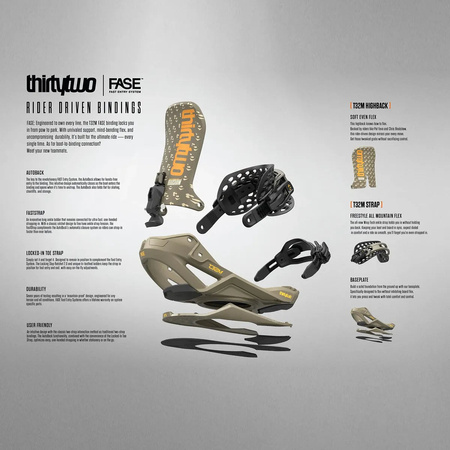 Wiązania snowboardowe ThirtyTwo T32M Fase black