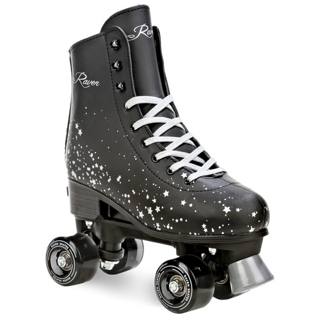 Retro Wrotki Regulowane RAVEN Noa Black LED