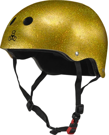Kask Skate Triple eight - Glitter Sweatsaver Gold