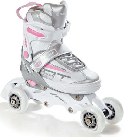 Rolki Regulowane RAVEN Profession White/Pink