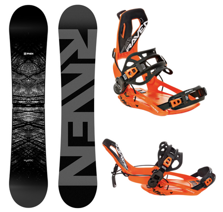 Męski zestaw Snowboard RAVEN Mystic + Wiązania ft360 fastec