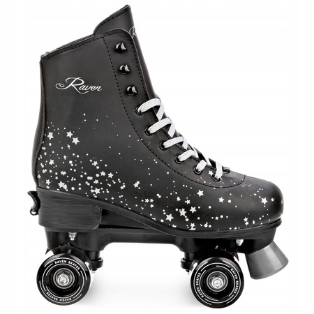 Retro Wrotki Regulowane RAVEN Noa Black LED