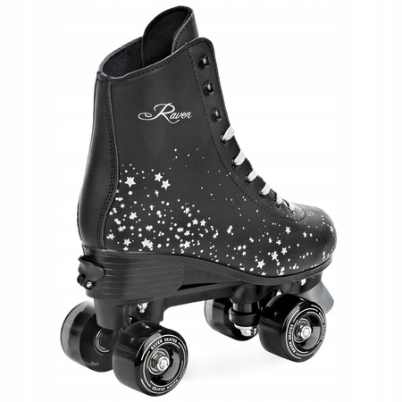 Retro Wrotki Regulowane RAVEN Noa Black LED