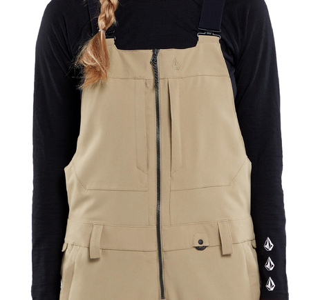 Damskie Spodnie snowboardowe Volcom Swift Bib Overall dark khaki 2024