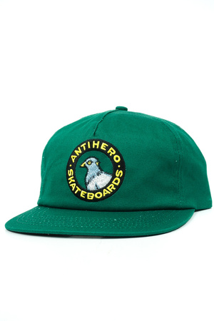Czapka z daszkiem Antihero - ADJ Pigeon Round dark green