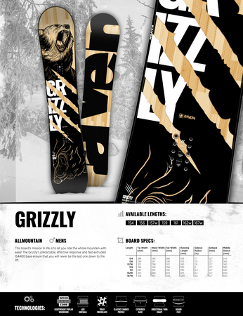 Męska Deska snowboardowa RAVEN GRIZZLY