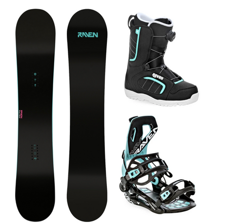 Damski zestaw snowboard Raven Pure Mint