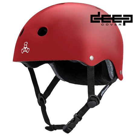 Kask Triple eight - Deep Cover Red Glossy
