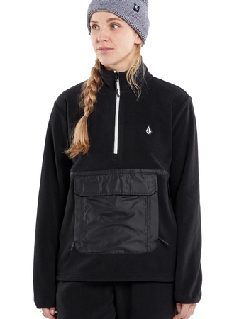Damska Bluza aktywna Volcom Polar 1/2 Zip black 2024