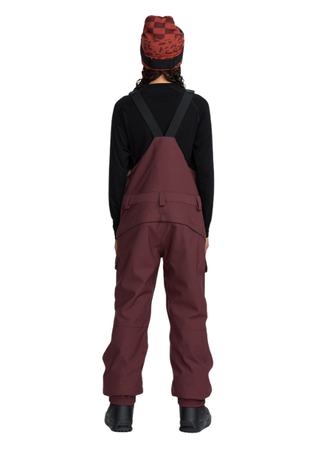 Damskie Spodnie Snowboardowe Volcom Creston 3D Stretch Bib Overall oxblood