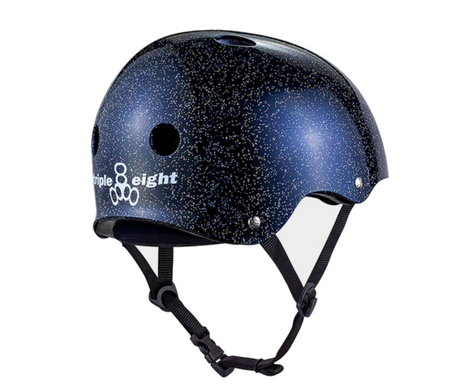 Kask Triple eight - Deep Cover Helmet Black glitter