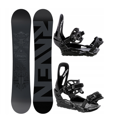 Męski zestaw Snowboard RAVEN Solid steel  + Wiązania s230