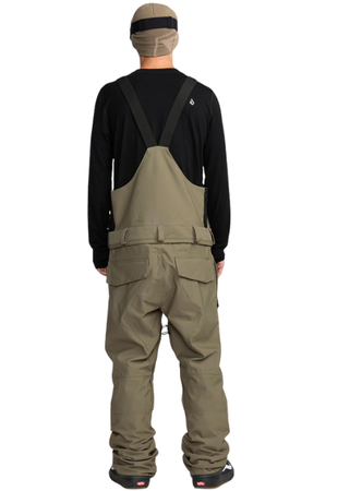 Męskie Spodnie snowboardowe Volcom Roan Bib Overall military