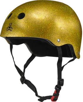 Kask Skate Triple eight - Glitter Sweatsaver Gold