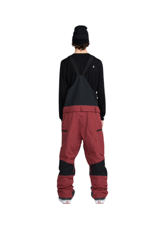 Męskie Spodnie snowboardowe Volcom Rain Gore Tex Bib Overall burgund