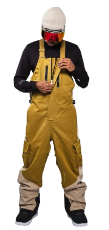 Spodnie snowboardowe WHITESPACE - 2L Cargo Insulated Bib Khaki