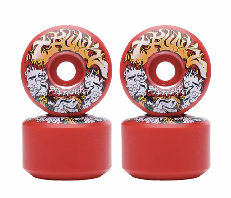 Kółka do deskorolki Spitfire -  F4 Savie T-Funk  Conical Full red