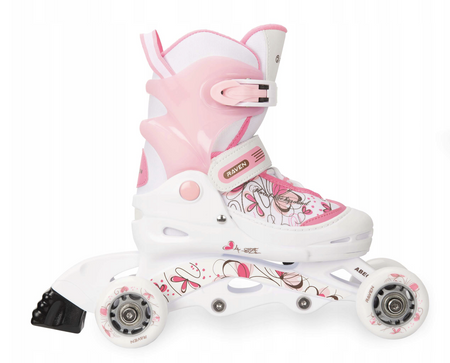 Rolki 3w1 Regulowane -  RAVEN Laguna White/Pink