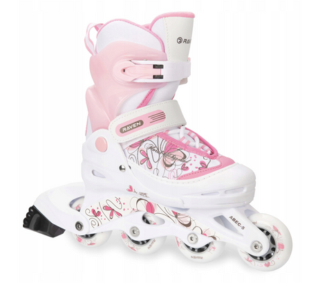 Rolki 3w1 Regulowane -  RAVEN Laguna White/Pink
