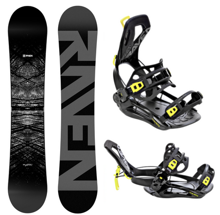 Męski zestaw Snowboard RAVEN Mystic + Wiązania ft360 fastec