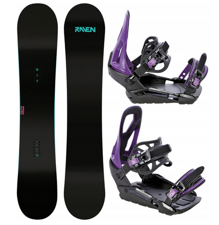 Damski zestaw snowboard Raven pure mint + wiązania s230