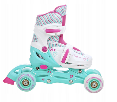 Rolki Regulowane 3w1 - RAVEN Loret Mint LED