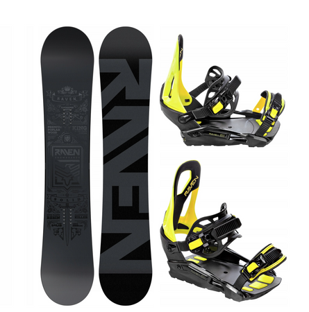 Męski zestaw Snowboard RAVEN Solid steel  + Wiązania s230
