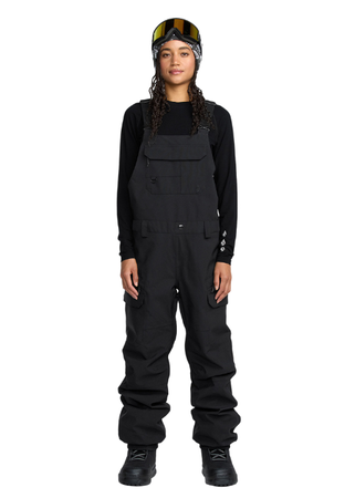 Damskie Spodnie snowboardowe Spodnie snowboardowe Volcom Creston 3D Stretch Bib Overall Black