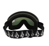 Gogle Snowboardowe  - Volcom Footprints matte black stone/red chrome